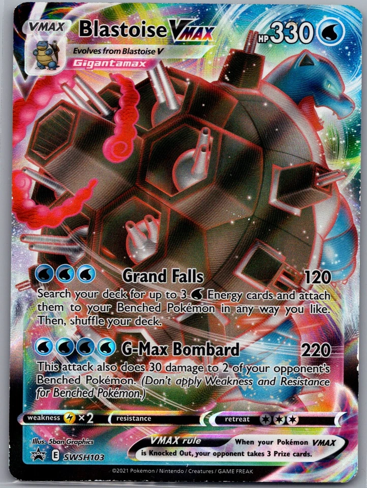 Blastoise VMAX SWSH103 SWSH: Sword & Shield Promo Cards - Pokemon Card - LP - Image 1 of 2