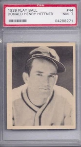 1939 Play Ball Set #44 Don Heffner PSA 7 - Picture 1 of 1