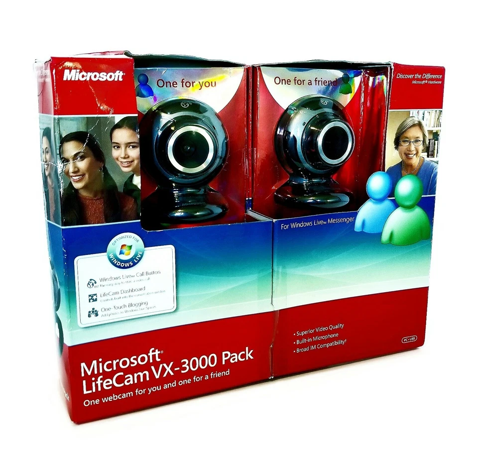 Microsoft LifeCam Vx-3000 Webcam USB T1