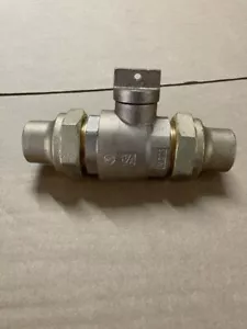 1 1/2" FLARE X FLARE BRASS CURB STOP VALVE LEAD FREE - Picture 1 of 2
