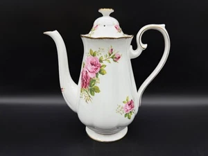 Royal Albert American Beauty Large Size Coffee Pot Bone China England - Picture 1 of 5