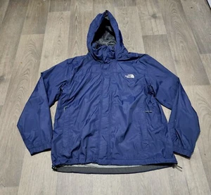 The North Face ' Dryvent Hooded Waterproof ' Jacket - Mens Large - Navy Blue - Picture 1 of 7