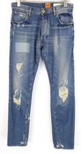 GOOD GENES No.3 W32/L34 Men Jeans Distressed Blue 16 Years Non-Stretch Buttoned