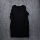 Torrid Dress Womens1 Us 1X Black T-Shirt Mesh Inset Long Sleeve Stretch Pullover