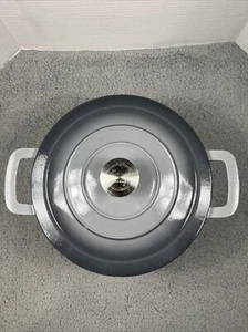 Food Network emailliert grau grey ombre Gusseisen Dutch Oven Topf 5,5 Quart schwer - Bild 1 von 17