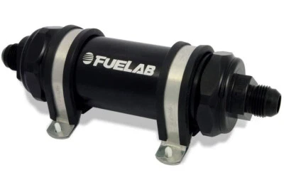 Fuelab 828 Series In-Line Fuel Filter Black -8 AN 5" 6 Micron Micro-Fiberglass - Image 1 of 4