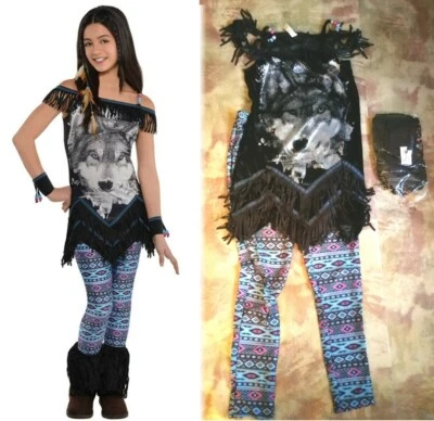 Девочек Wolf фестиваль дух животных богемное костюм ребенка большой 12-14 новый - Изображение 1 из 4