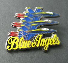 NAVY BLUE ANGELS FORMATION OF FOUR AIRCRAFT LAPEL PIN BADGE 1.25 INCHES
