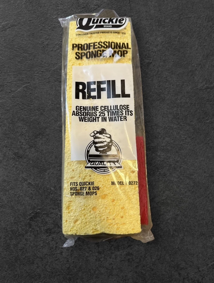 Quickie Professional Sponge Mop Refill Model # 272 Yellow Fits Mop #26 #27 NEW - Image 1 of 2