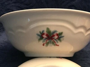 2 PFALTZGRAFF CINTAS ROJAS SOPA/CUENCOS DE CEREALES NAVIDAD/VACACIONES - Imagen 1 de 2