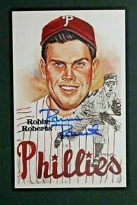 Robin Roberts (d.10) Signed 1989 Perez Steele HOF Autograph Postcard L/E Series - Picture 1 of 2