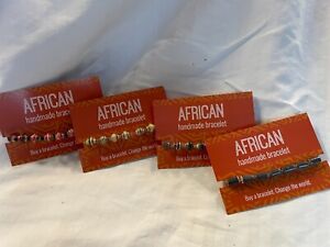 Set of 4 - Set #10 African Handmade Bracelets - Zambia -