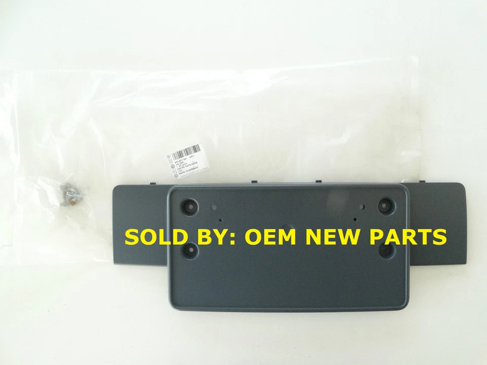 2007-2009 Audi S4 Front License Plate Mount Bracket OEM New 8E0807285GRU GRAY - Image 1 of 4