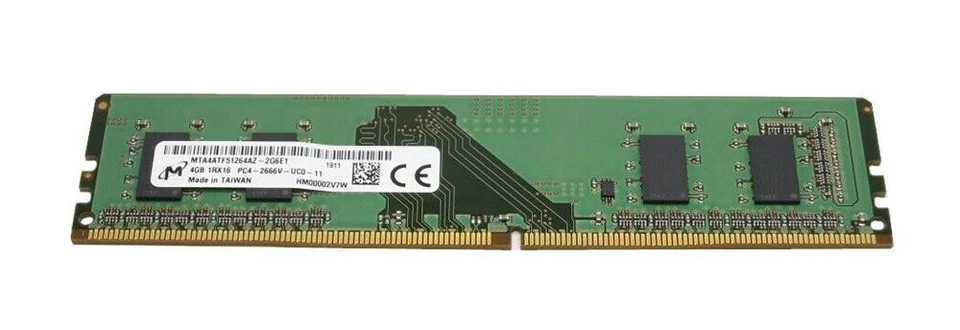 Micron 4GB RAM DDR4-2666Mhz PC4-2130 DIMM RAM - Image 1 of 1