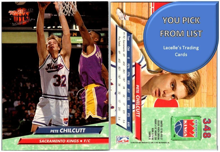 1992-93 Fleer Ultra Basketball Cards - U-Pick From List - Image 1 of 1