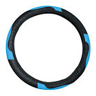 ･black Blue 38cm Car Steering Wheel Cover Pu Leather Slip Resistant Universal
