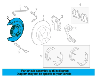 Mercedes-Benz G-Class W463 Rear Right Brake Dust Shield A4634230420 - Image 1 of 4