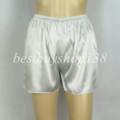 Women Pettipants Satin Anti static Slip Bloomers Loose Split Skirt Pajama shorts - Image 1 of 4