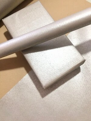 Wrapping Paper Silver 50CM Wide Eco Friendly, 100% Recycled Kraft | Recyclable - Image 1 of 4