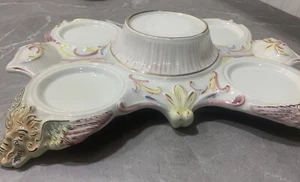 R. Capodimonte Cherub & Serpent SERVING TRAY for Demitasse Espresso Tea Italy - Picture 1 of 10