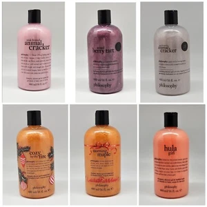PHILOSOPHY 3 IN 1 Shampoo Shower Gel Bubble Bath 16 fl oz Each ~ Choose Scent - Picture 1 of 19