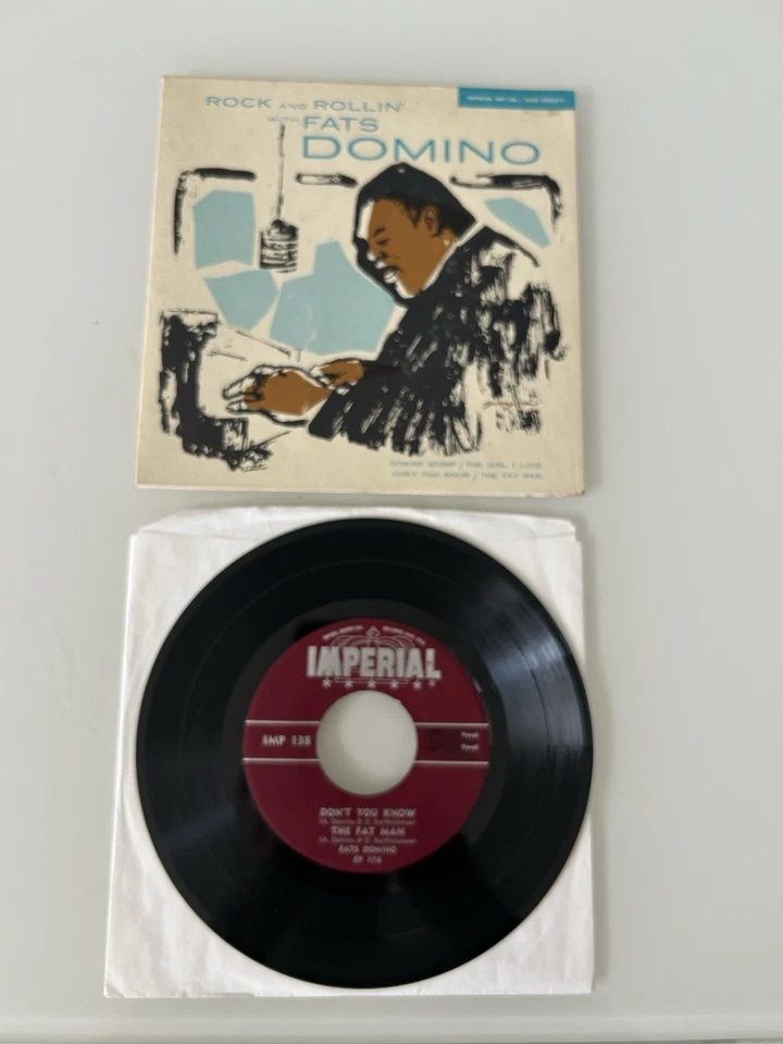 1956 FATS DOMINO США EP с фото CVR рок и роллин'..IMPERIAL 138 темно-красный ярлык - Изображение 1 из 4