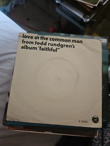 Todd Rundgren - Love Of The Common Man 7" Vinyl VG+/NM K15524 Bearsville 1976 UK - Picture 1 of 4
