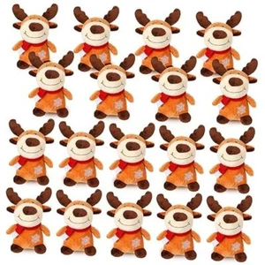 16 Pack 8 Inch Stuffed Deer Toys, Xmas Plush Elk with Red Scarf, Stuffed - Picture 1 of 8