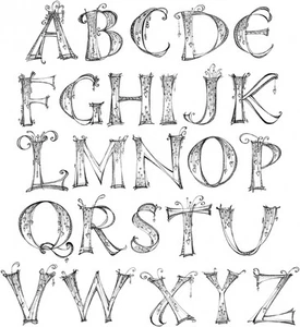 ZENSPIRATIONS LETTERS-Impression Obsession Alphabet Rubber Stamps-Zentangle - Picture 1 of 2