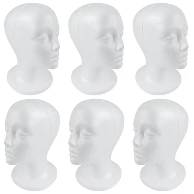 SHANY Styrofoam Model Heads/Hat Wig Foam Mannequin - 11" Round base - 6 pieces - Image 1 of 4