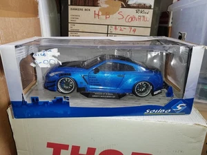 Modellino in scatola 1/18 Solido S1805801 Nissan Gtr 35 LB funzionante T2 metallo blu - Foto 1 di 4