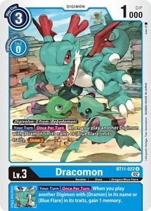 Dracomon BT11-022 U Dimensional Phase Digimon TCG - Picture 1 of 2