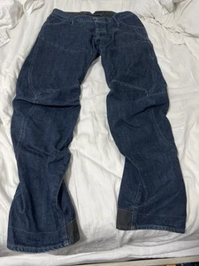 Pantalones de mezclilla G Star Raw para hombre 34 X 31,5 azul arco esquí sueltos botones cónicos - Imagen 1 de 14