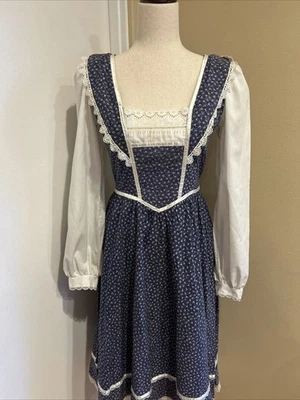 Vestido Gunne Sax Azul Floral Talla 11/XS Foto 1 de 4
