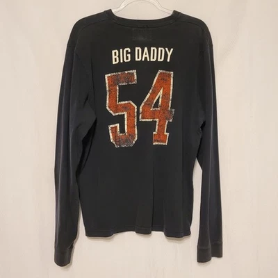 Y2K Años 90 Abercrombie & Fitch Músculo Azul Marino Doble Cara Gráfico Manga Larga Talla XL  Foto 1 de 4