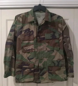 Military Jacket Men's Small Regular Button Unlined Pockets Camo - Picture 1 of 4