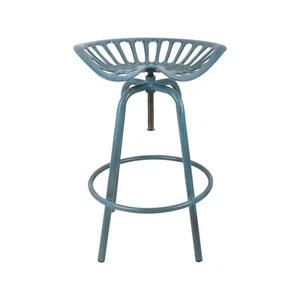 Cast Iron & Steel Industrial Heritage Tractor Chair, Blue - Picture 1 of 2