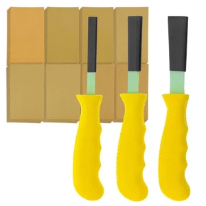 3 Dura-Gold Contour Radius Hand Sanding File Block Sticks, Hook & Loop Sandpaper - Picture 1 of 5