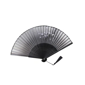 Vintage Chinese Folding Silk Hand Held Fan Plum Blossom Bamboo Fan Cosplay Gift - Picture 1 of 8