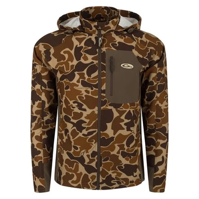Drake Waterfowl Men's Rain Brake Lightweight Camo Softshell Jacket - Options - Image 1 of 4