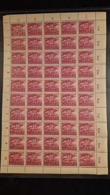Hoja de sellos de las fuerzas de defensa civil alemanas 1943 como nueva Foto 1 de 4