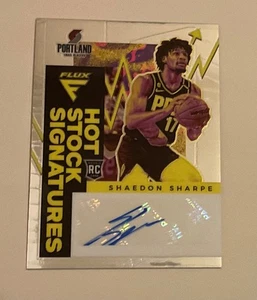 2022-23 Panini Flux Shaedon Sharpe Hot Stock Signatures Rc Auto! - Picture 1 of 2