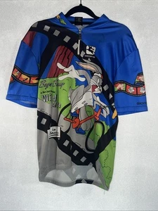 Giordana Bugs Bunny Looney Tunes Cycling Jersey Blue Sz M 1993 Warner Bros VTG - Picture 1 of 5