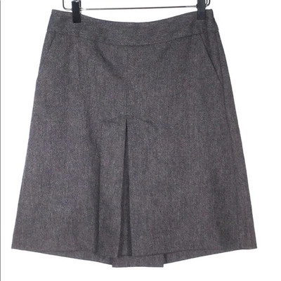 The Limited brown wool blend knee length A line business casual skirt size 0 B83 - Image 1 of 4