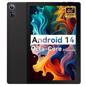 10.1 Zoll Tablet Android 14, 10 GB + 64 GB 1280 x 800 IPS Dual Kamera Schwarz - Bild 1 von 6
