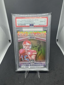 2017 Donruss Optic Patrick Mahomes Rookie Gridiron Kings Holo Prizm PSA 10 - Picture 1 of 2
