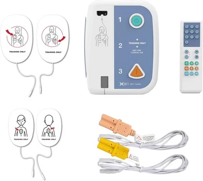 DAE Trainer XFT-120C+ Kit didattico addestramento pronto soccorso treno elettrodo pad cavo - Immagine 1 di 4