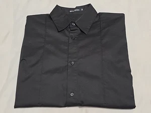 Rufskin Black Button-up Long Sleeve Shirt SZ Medium Made USA - Picture 1 of 12