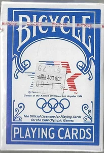 Bicicleta 1984 Juegos Olímpicos Los Ángeles Mazo AZUL Sellado NUEVO - Imagen 1 de 2