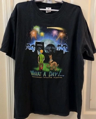VTG 2003 Universal Studios Florida Scooby Doo Shaggy What a Day T-shirt, Sz XL - Image 1 of 3